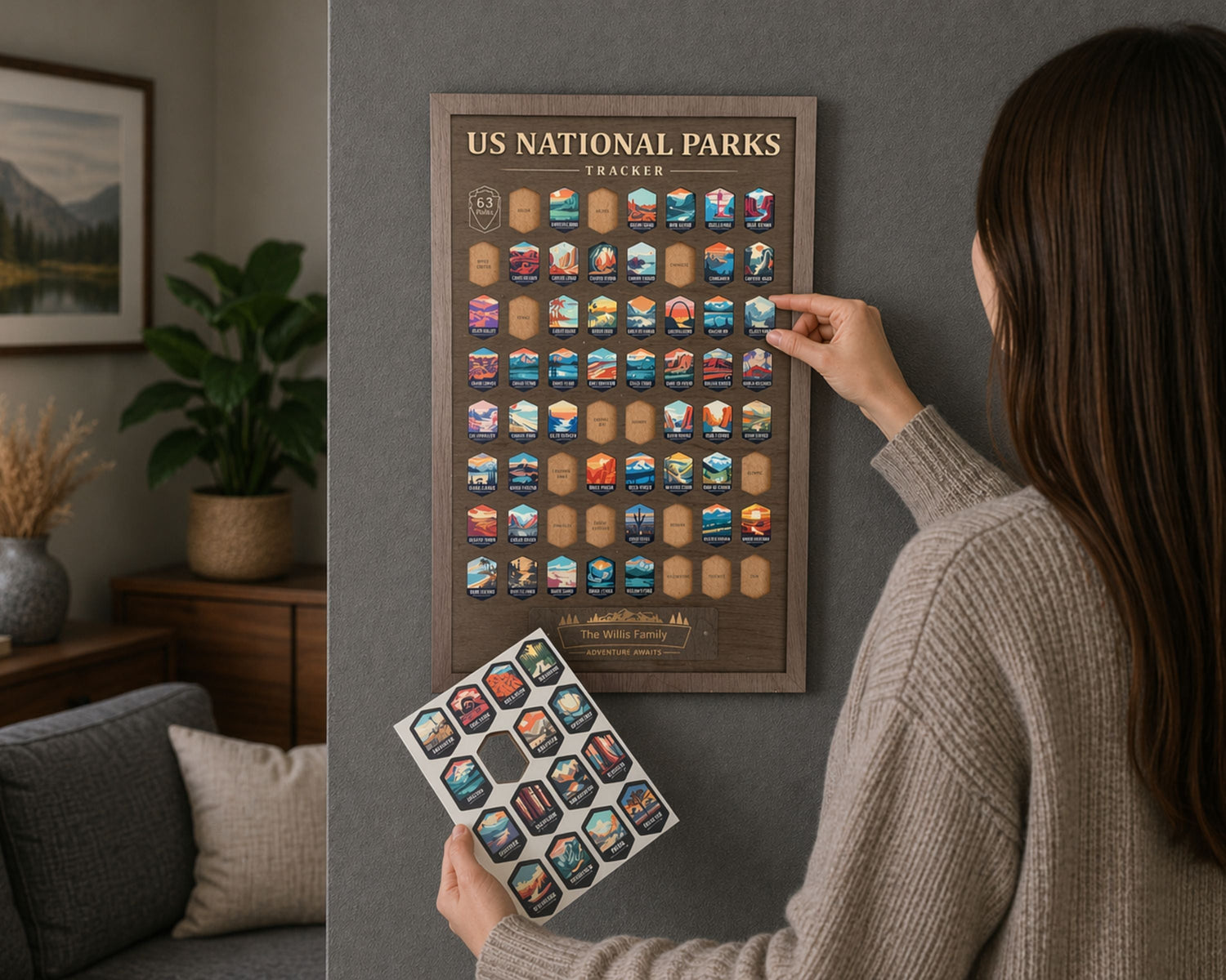 Custom Wooden Map Gifts: Personalized National Park Trackers