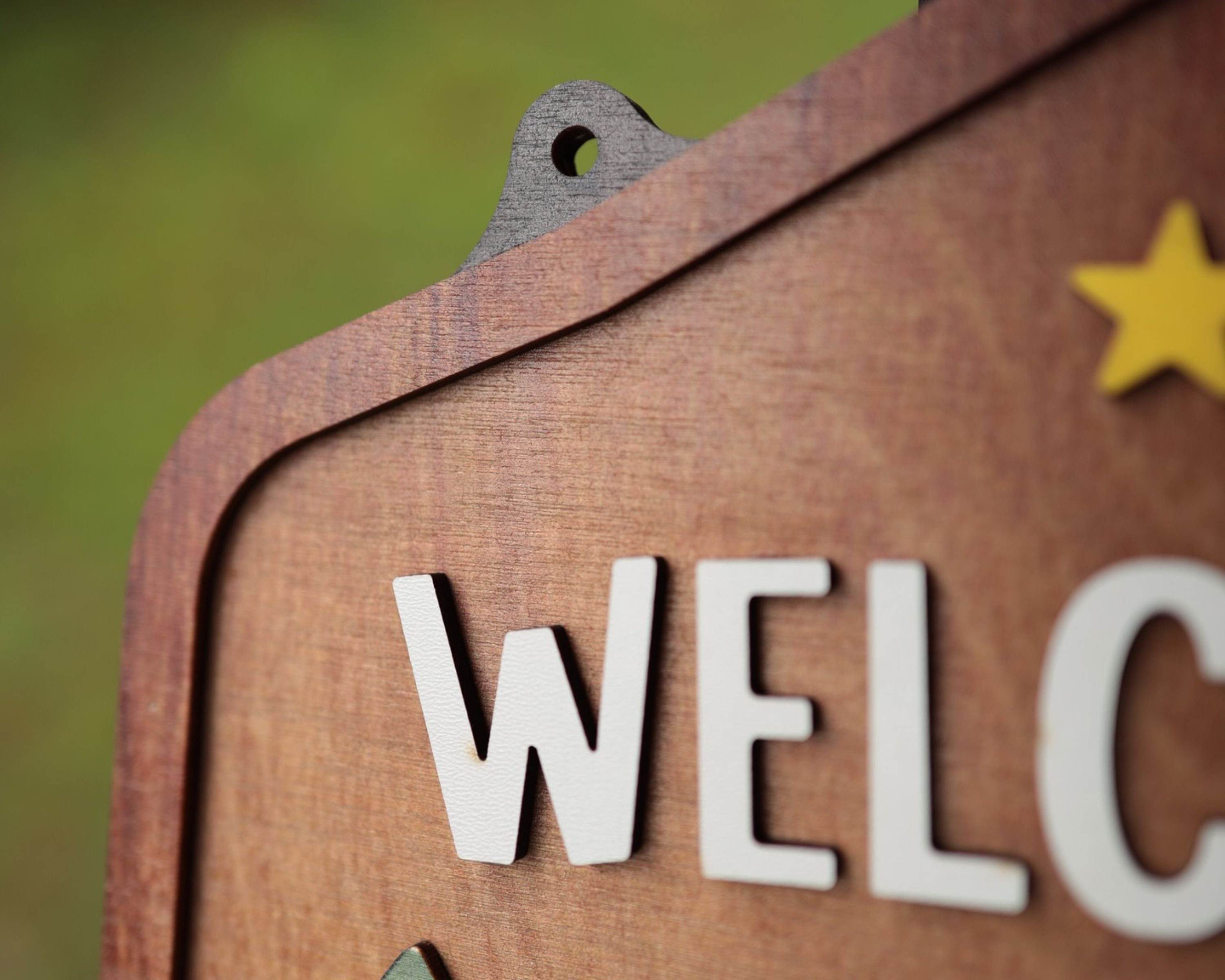 Personalized Welcome To Our Campsite Sign - Camping Flag | Custom Family Name Camper Decoration (Campsite)