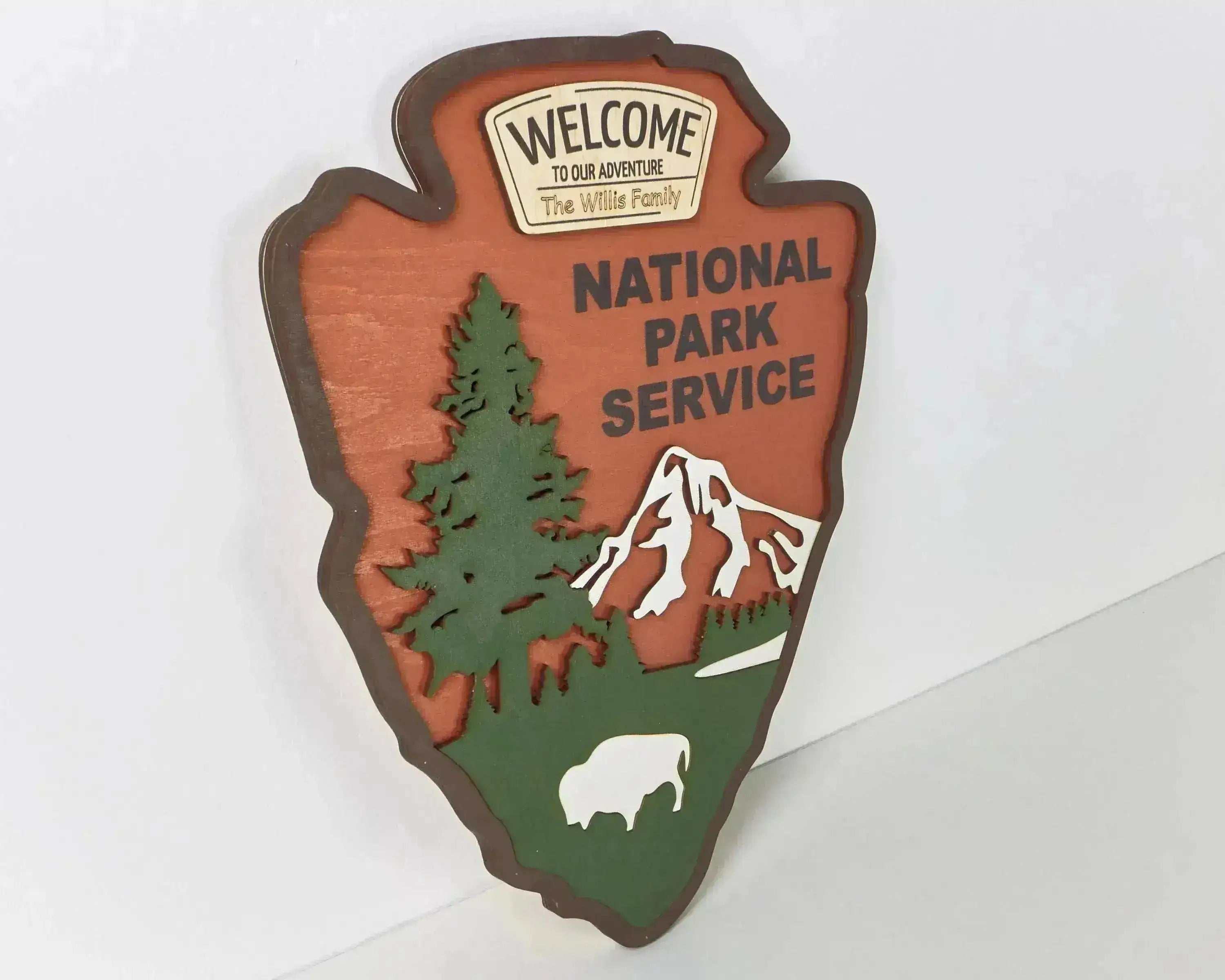 National Park Service LOGO Sign - Welcome EMBLEM (Bison Design)