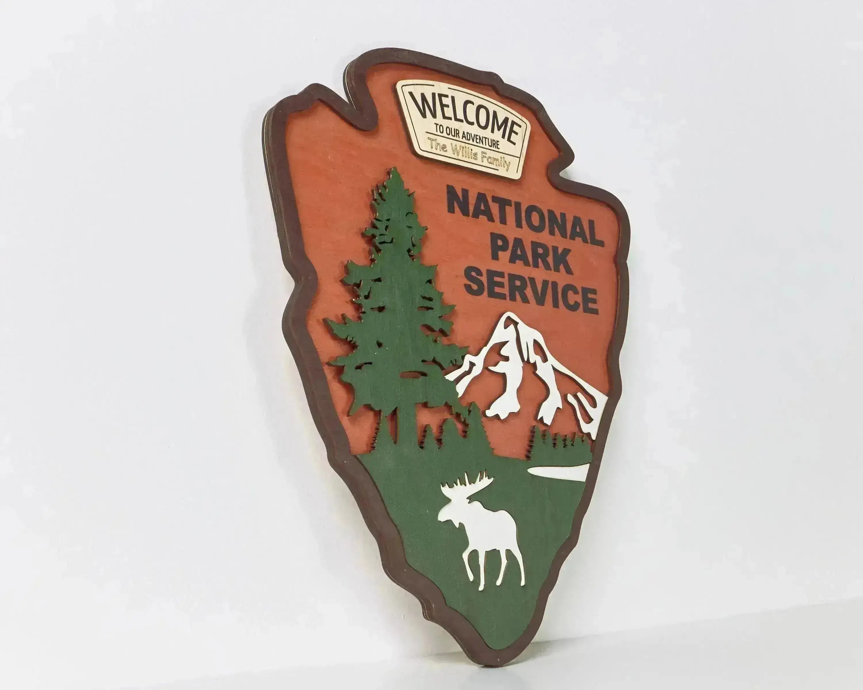 National Park Service LOGO Sign - Welcome EMBLEM (Moose Design)