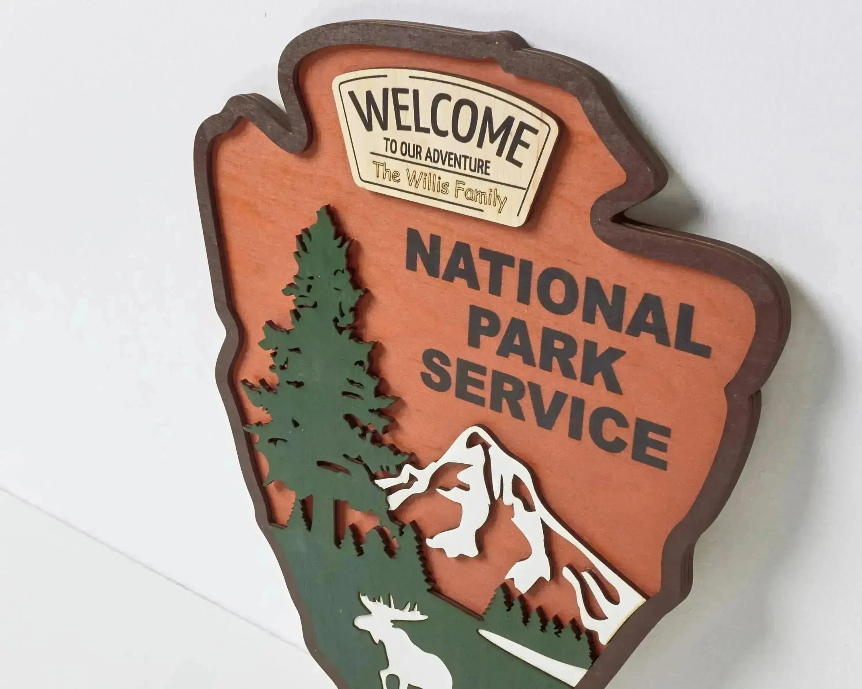 National Park Service LOGO Sign - Welcome EMBLEM (Moose Design)