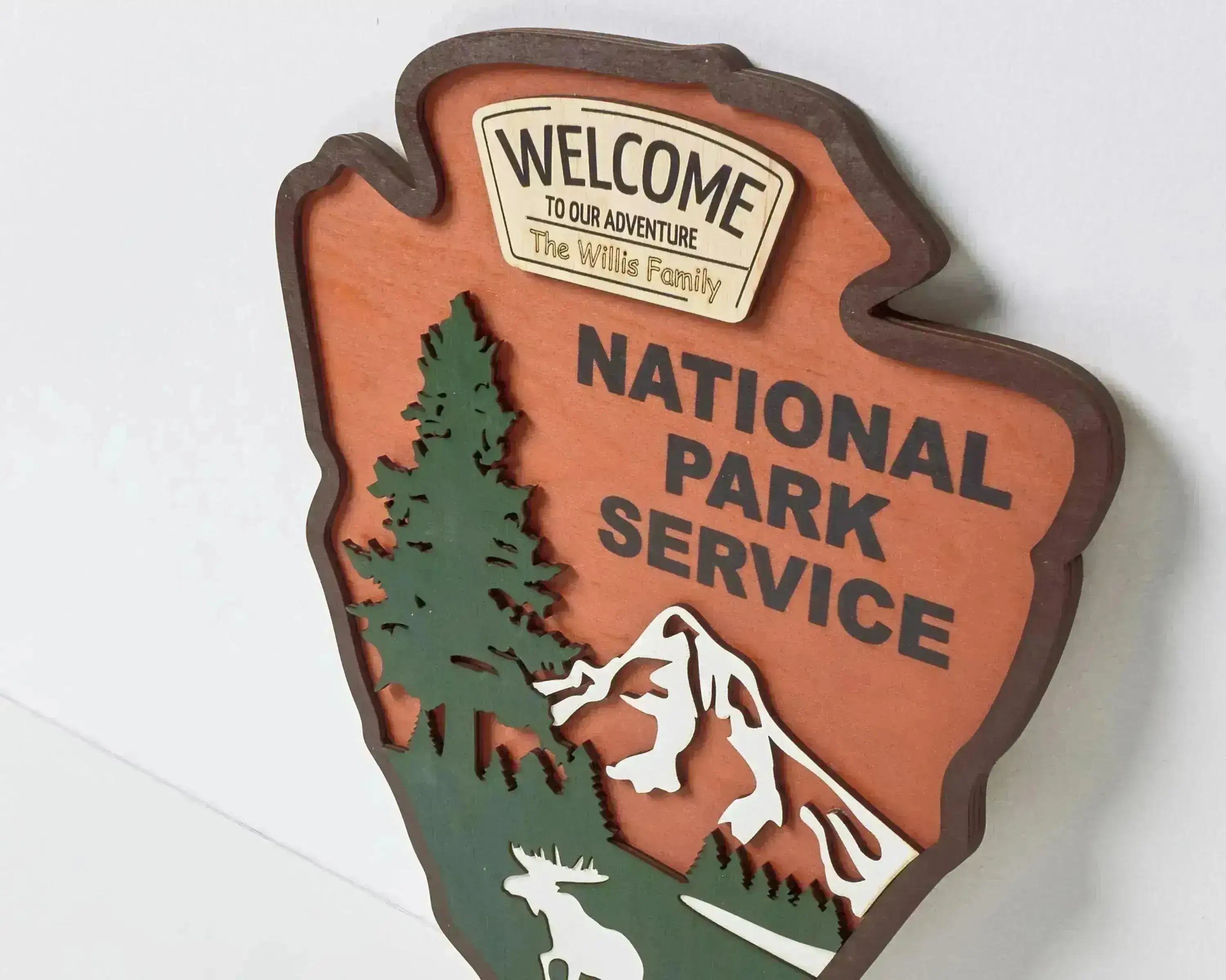 National Park Service LOGO Sign - Welcome EMBLEM (Moose Design)