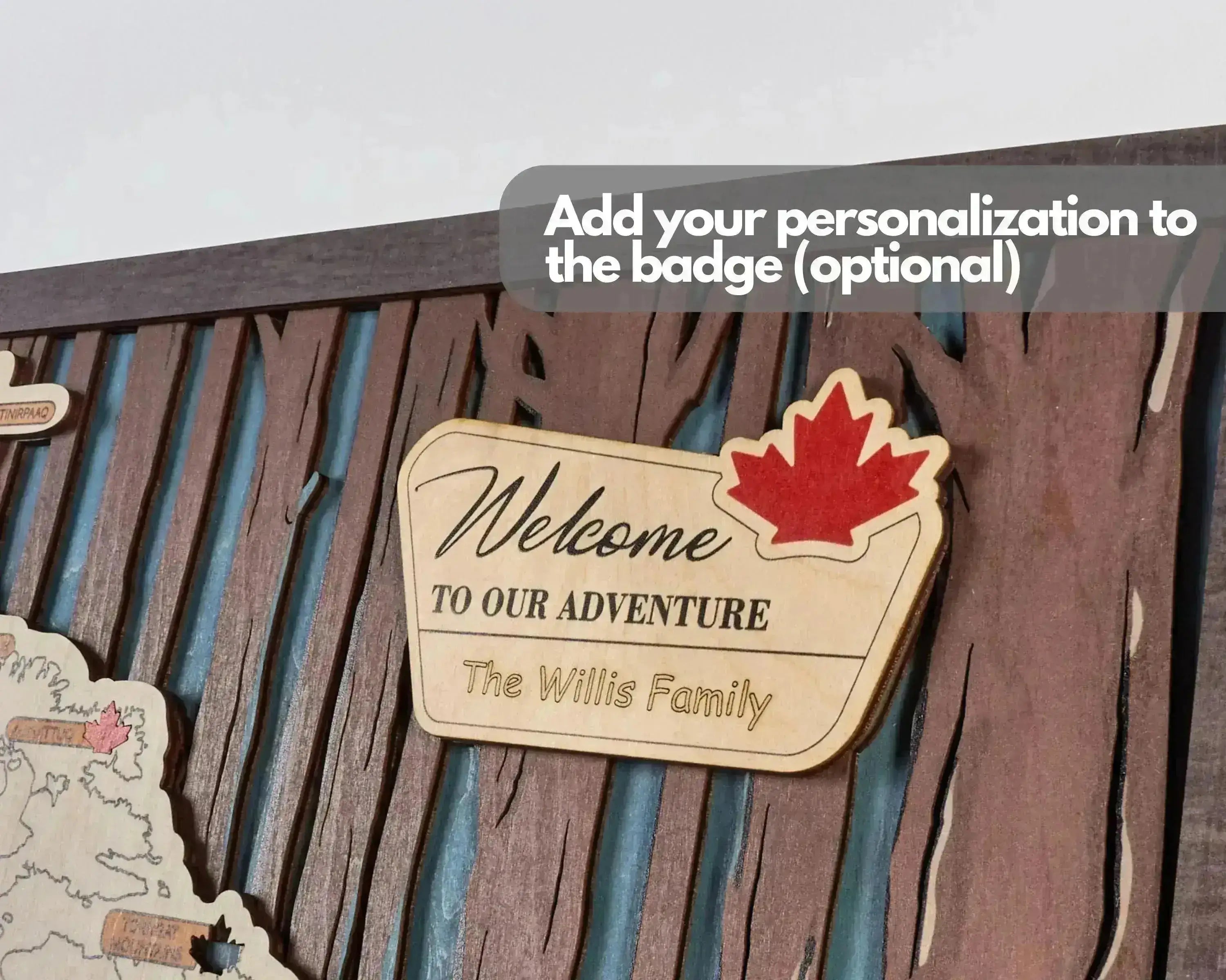 Canada 3D Wooden National Parks Travel Map To Record Park Visits (2 Design) - Lemap