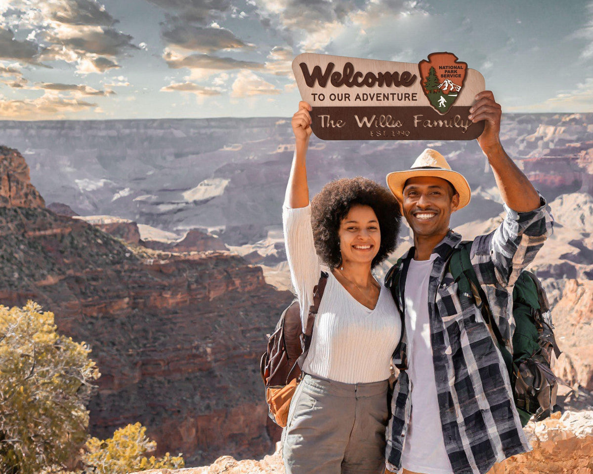 National Park Sign - Unique Wooden National Park Welcome Signs | Lemap